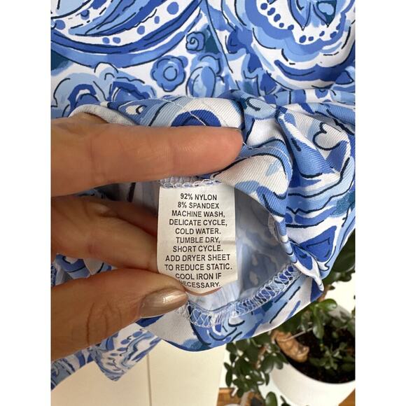 Barbara Gerwit Women's Floral Watercolor Nylon Spandex 3/4 Sleeve Top, Small,EUC - Picture 3 of 4